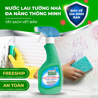 MS150 ( 550g ) NƯỚC LAU TƯỜNG NHÀ ĐA NĂNG - THÔNG MINH APOLLO GREEN