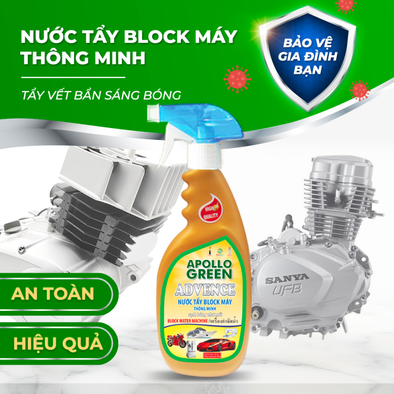 MS118 (650g) Nước Tẩy Block Máy - Apolo Green