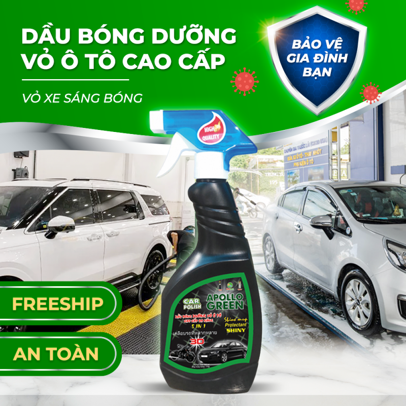 MS151 (550g) Dầu bóng xe 3D Apollo Green