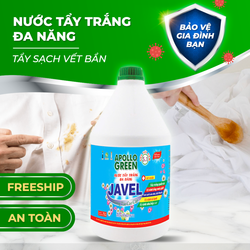 MS144 3,8Kg Nước tẩy trắng Javel đa năng